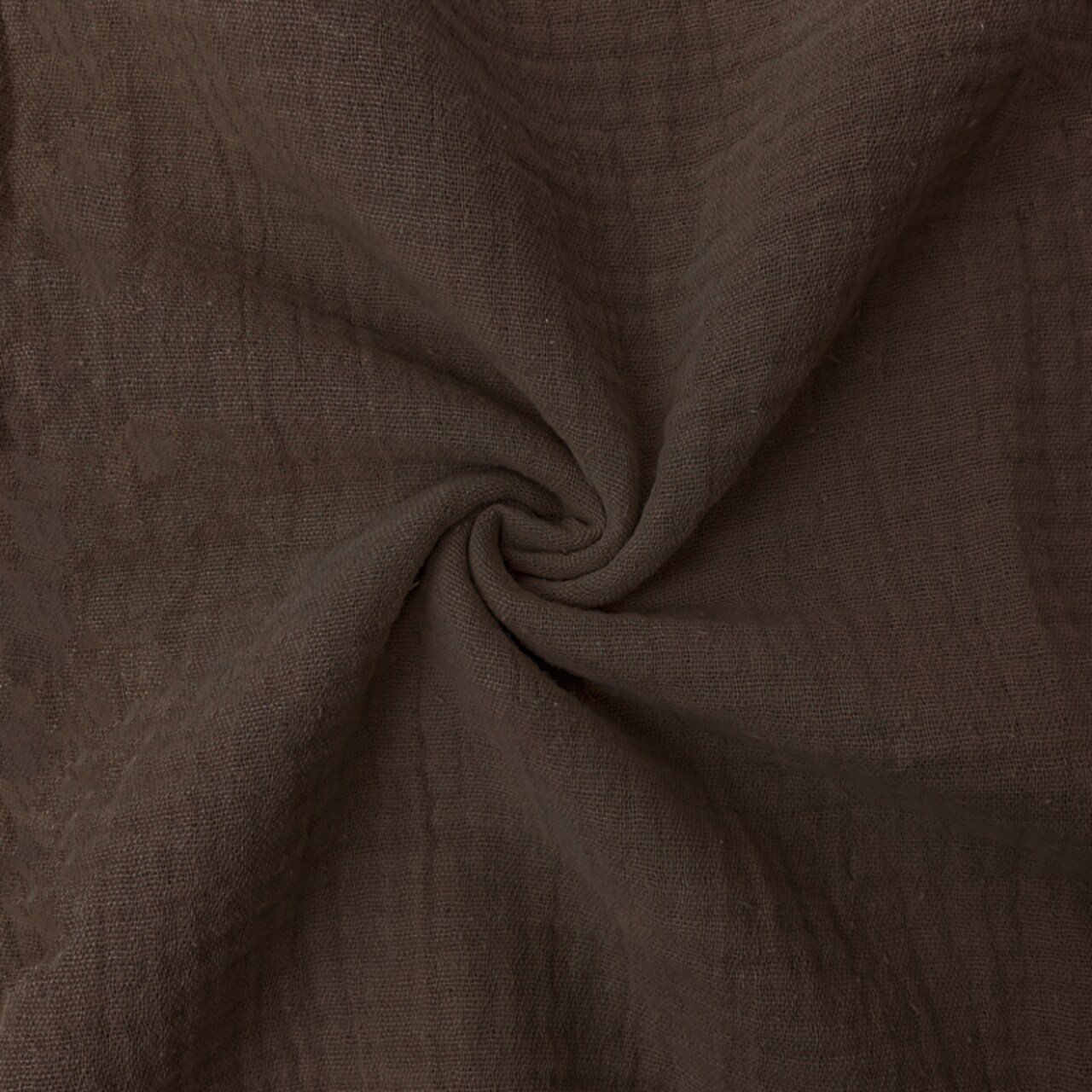Brown Cotton Solid Double Gauze Reorderable Woven Fabric By the Yard
